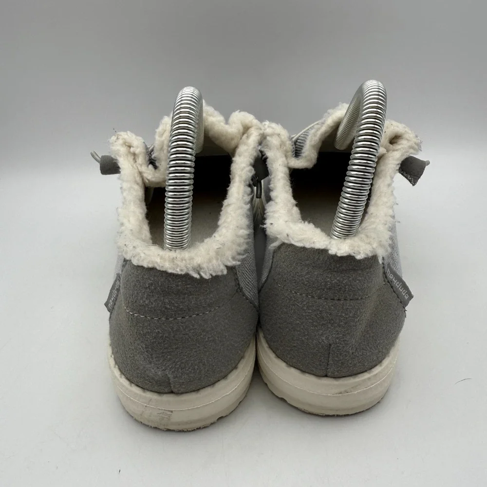 Hey Dude Wendy Corduroy Faux Fur Lined Slip On Loafers Gray Shoes Size 6‎